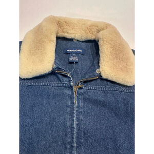 My‎ Weekend Clothes denim jacket women’s size s removable lamb shearing collar